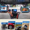 WONNIE Tablet Holder for Car, Upgraded iPad Holder for Car Mount Headrest, iPad Mount Back Seat for Kids with Anti-Slip Strap, Silicone Holding Net/Fits All 7-12.9'' Tablets