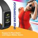 OCTANDRA Active 2 VeryFit Fitness Tracker Heart Rate SpO2 Blood Oxygen Saturation Sleep Monitor 1.05" Screen Activity Step Counter Pedometer IP68 Waterproof Smart Watches for Men Women (ID155) (Pink)
