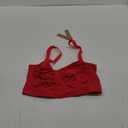SHAPELLX Wireless Comfy Bra for Women Seamless Bra Non Padded Soft Bralette V Neck Everyday Bras with 4 Rows of Hooks (Medium, Red)