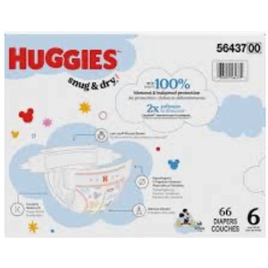 Huggies Size Newborn Diapers, Skin Essentials Baby Diapers, Size Newborn (6-9 lbs), 76 Count