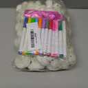 36 Pcs 2 Inch White Blank Rubber Ducks DIY Ducks Bulk Float Bath Toy Squeaky Duckies with Pens of 12 Colors for Baby Gifts Birthday Pool Activity Supplies