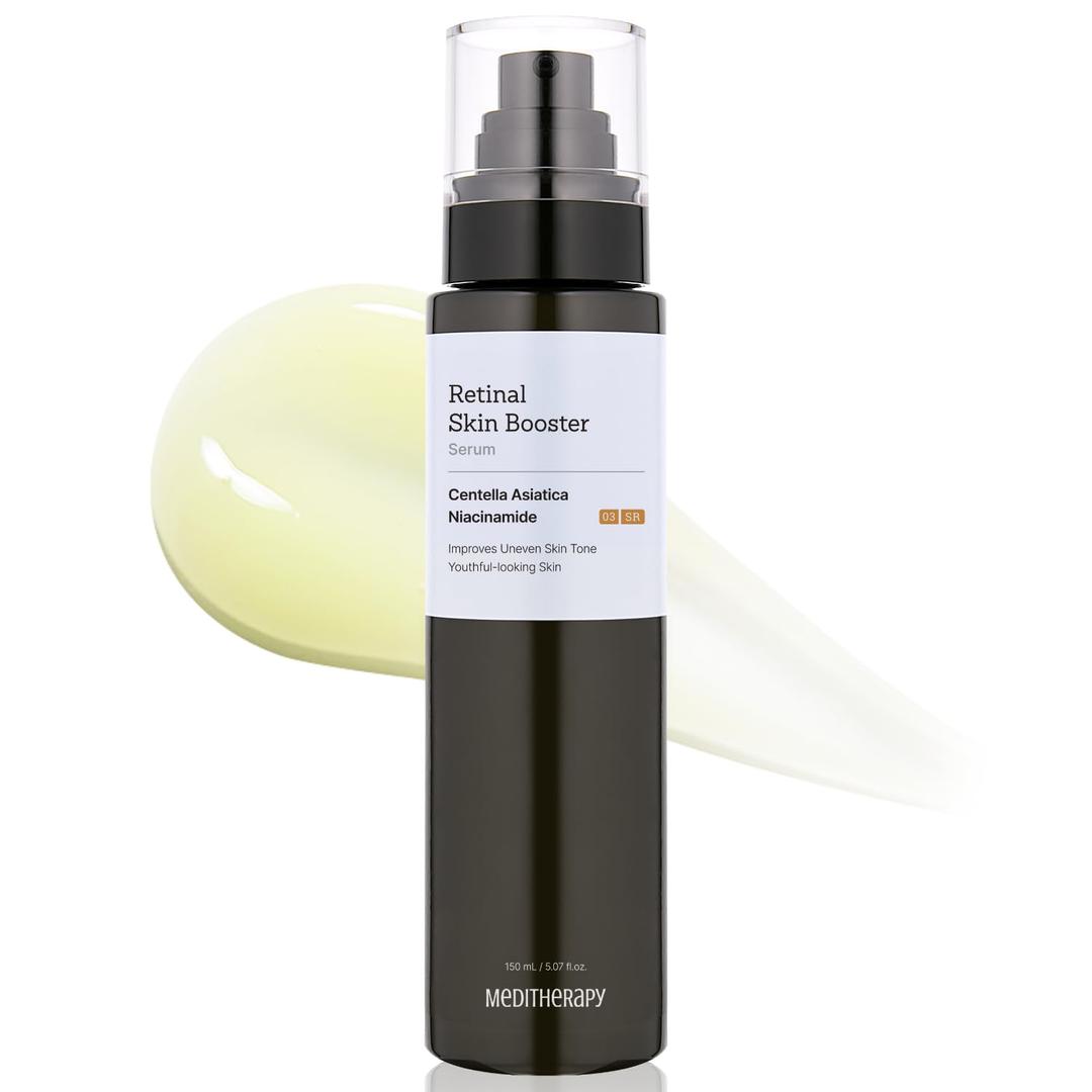 MEDITHERAPY Retinal Skin Booster Serum  Beginner-Friendly, Anti-Aging, Non-Irritating Retinol for Face and Body  Pore Minimizer, Wrinkle Treatment  Korean Skin Care, 5.07 Fl. Oz Large Size