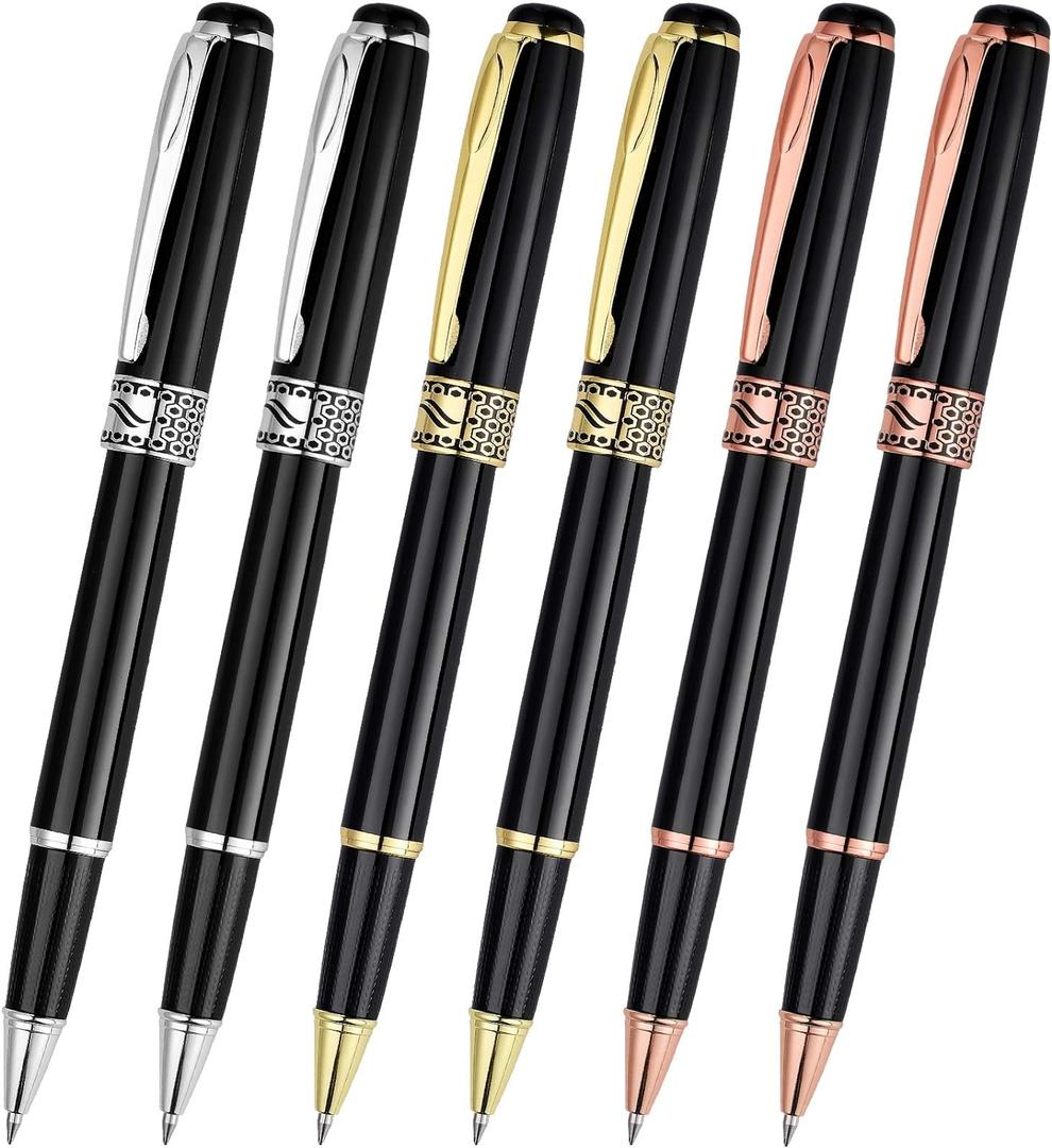 Tenare Weighted Pens for Hand Tremors Black Ink Heavy Pens Weighted Writing Tools for Hand Tremors, Low Dexterity, Weak Grip Strength, Parkinson's Patients, Elderly Adults, 3 Colors(6 Pieces)