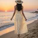 Lingswallow Women Vintage Polka Dot Dress - Retro Tea Party & Cocktail Dress for Wedding Guest, and Casual Wear (M)