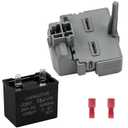 2319792 W10197428 W10189190 TSD2 Refrigerator Start Device Compressor Run Capacitor W10662129 Fit for Whirlpool Kenmore Refrigerator Freezer,241527803 241941003 2255198,12vf-AMI PARTS