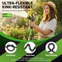 NON-EXPANDABLE Garden Hose 25 FT, Heavy Duty Steel Metal Flexible Water Hose with 10-Function Spray Nozzle, Durable Fabric Skin, No Kinks & Leak-Proof with Upgraded Handle, 3/4