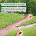 Electric Massage Itch Reliever,2-in-1 Itch Relief with USB Rechargeable 3 Kinds of Temperature and Vibration,Fast Itch Relief with Summer Outdoor Gadget (White)