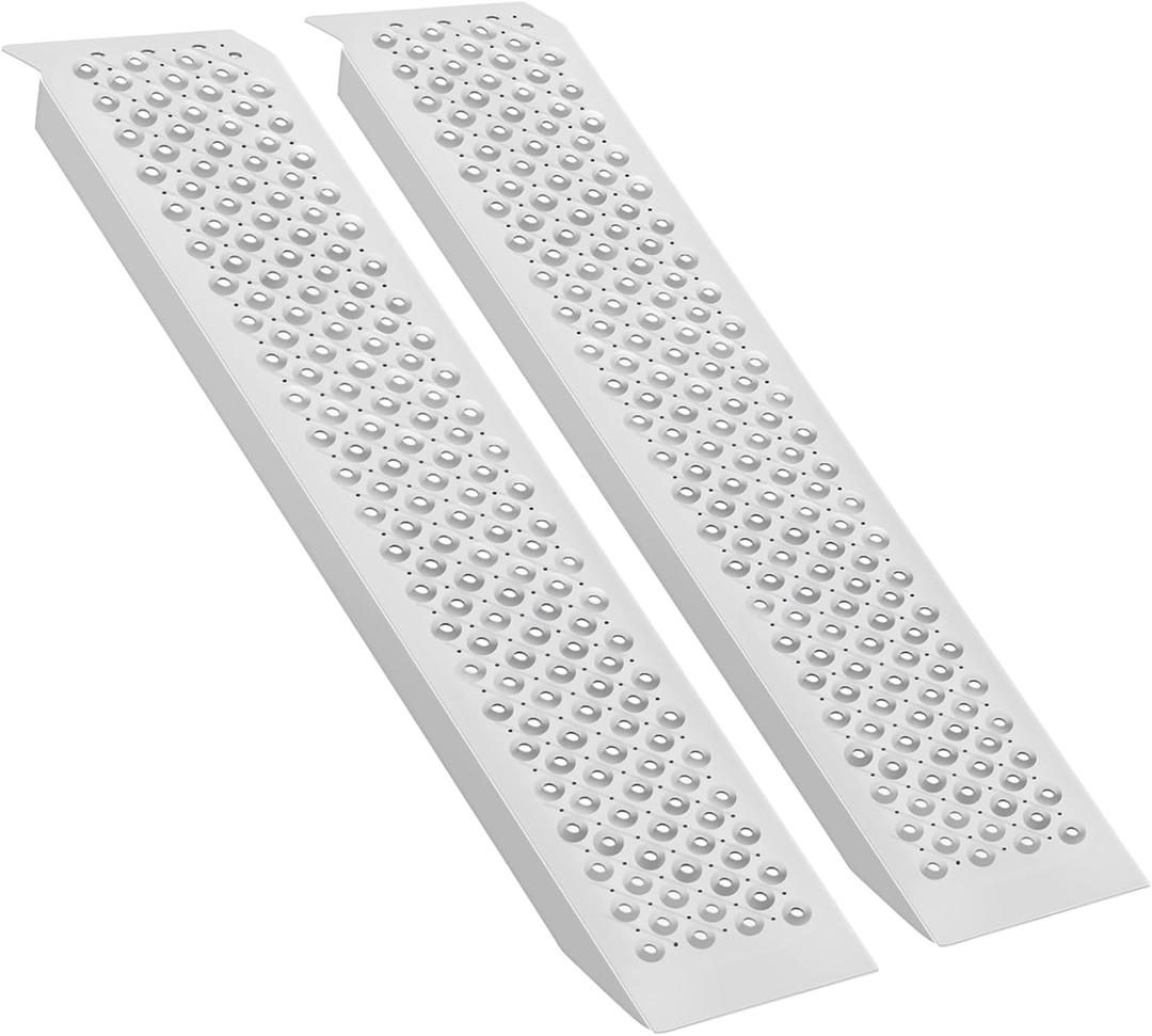Aluminum Loading Ramp - 880lb Capacity, Anti-Slip Holes, Lightweight & Durable for Sheds, Garages, ATV, Motorcycle (47.2"x8.5") Aluminum Loading Ramp - 880lb Capacity, Anti-Slip Holes, Lightweight & Durable for Sheds, Garages, ATV, Motorcycle (47.2"x8.5")