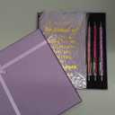 5 Pcs Employee Appreciation Gift Leather Journal Notebook 3 Ballpoint Pens with Box Graduation Thank You Gift for Nurse Coworker Teacher Social Worker Employee Volunteer(Purple)