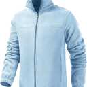 Men's Casual Outdoor Fleece Zip Jacket Long Sleeve Warm Winter Coat for Men with Zip Pocket, M