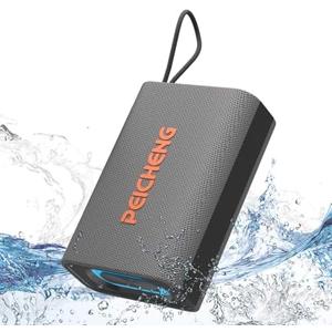 PEICHENG Speaker, Portable Wireless Bluetooth Speakers, Waterproof Loud Stereo Sound with RGB Lights TWS Paire Long Playtime for Home/Party/Outdoor, Electronic Gadgets (1PCS, Gray)