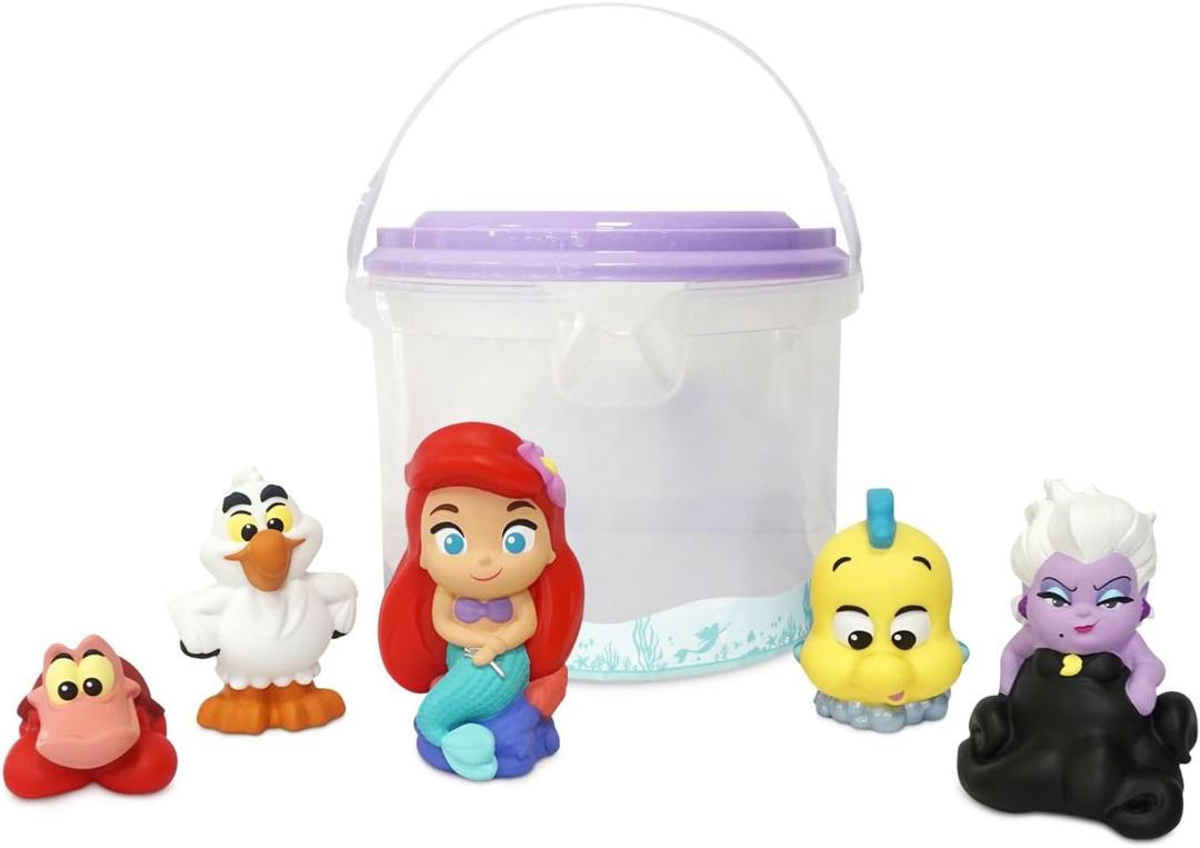 Disney Store Girl's Bath Set (Little Mermaid) - Kids Bath Accessories with Beloved Disney Characters - Colorful and Fun Bath Time Essentials for Kids - Suitable for All Ages