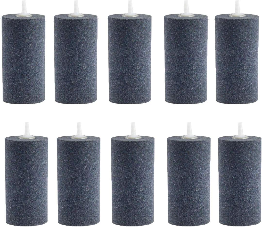 AQUANEAT 4x2 inch Aquarium Air Stones 10pcs, Aerator Diffuser,Air Stones for Aquariums,Fish Tanks,Pond and Hydroponics