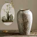 Denique Rustic Ceramic Flower Vase, Vintage Tall Floor Vase Farmhouse Decor, Large Vases for Living Room Entryway Table Centerpiece Decor, Terracotta Vases Pottery Clay Vase(B-30cm) (B-11.8inch Height)