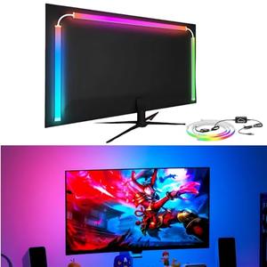 Monitor Backlight - Reactive LED Strip for PC and Mac - Screen Color and Music Sync Gaming Lights - Software Control Ambient Lighting for Desktop Setup - USB Powered