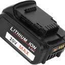 Battery 20v Replacement for Dewalt: Lithium ion Batteries 8.0 ah 20 Volt Max XR Compact Pack Compatible with 5ah 6ah DCB205 DCB200 DCB203 DCB206 DCB208 20volt Cordless Power Tools