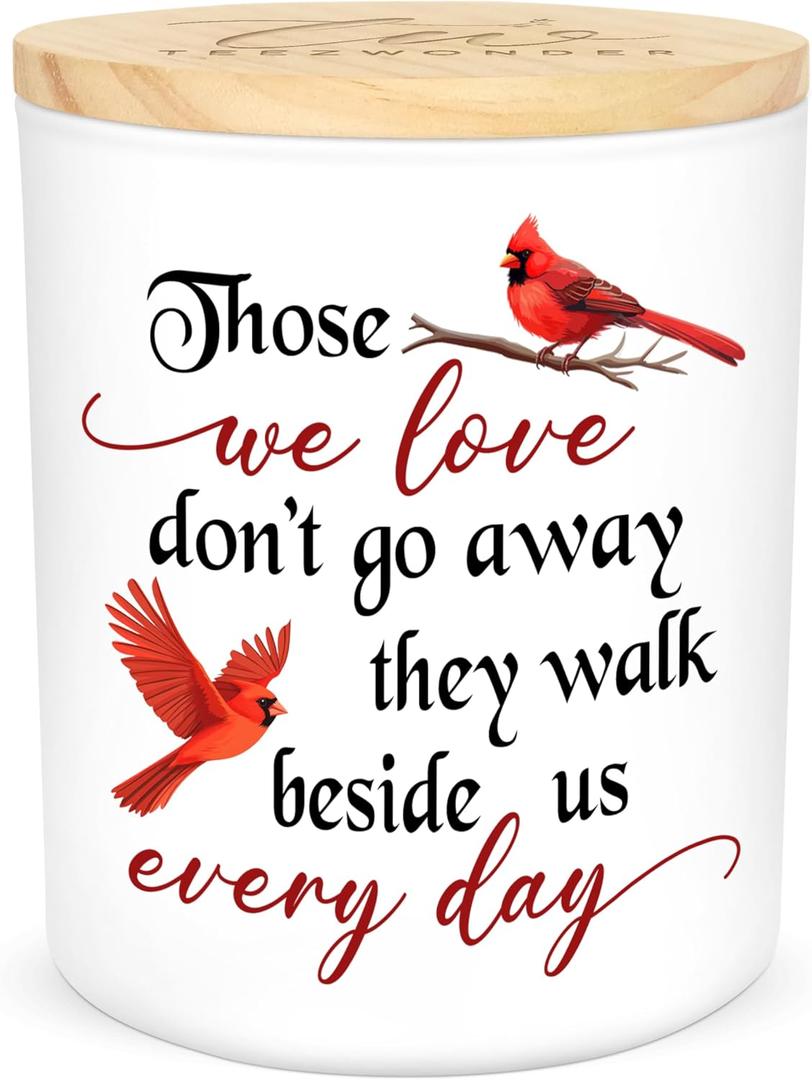 TEEZWONDER Sympathy Gifts for Loss of Loved One, Scented Candle 10 oz | Bereavement Memorial Gift, Vanilla Lavender, Long Lasting Burn, Soft Scented, Glass Jar With Lid, Ready To Gift