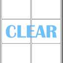 Crystal Clear Shipping Labels for Laser Printers - 4" x 3 1/3" - 6 per Sheet - 10 Sheets / 60 Labels