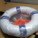 20 Inch / 50cm Pool Safety Life Preserver Throw Ring Buoy- Swim Foam Rings for Swimming Pool Wall Decoration with 98.4FT Water Floating Lifesaving Rope