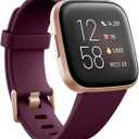 Fitbit Versa 2 Health and Fitness Smartwatch with Heart Rate, Music, Alexa Built-In, Sleep and Swim Tracking, Bordeaux/Copper Rose, One Size (S and L Bands Included)