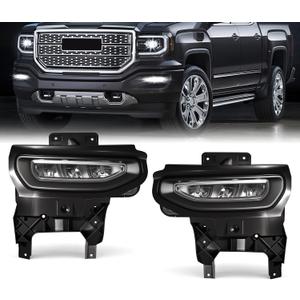 LED Fog Lights Assembly for 2016-2018 GMC Sierra 1500,Plug and Play