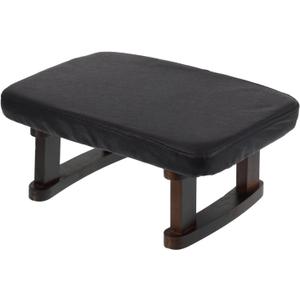 Walnut Prayer Kneeler with Thick Attached Cushion, Wooden Prayer Bench with Removable Washable Fabric Cover, Sturdy Kneeling Stool for Home Prayer and Meditation