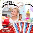 Hollowfly 24 Pcs Mini Baseball Bubble Wands Baseball Themed Party Favors Birthday Bubble Wand Bulk for Outdoor Summer Classroom Party Supplies Kids Goodie Bags Filler