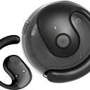 Open Ear Headphones Wireless Bluetooth 5.4, OWS Hanging Earphones Wireless Earbuds with Earhooks and Mic, IPX5 Waterproof, 48H Range, Out of Ear Earbuds for Sports Running Workout Driving(Black)