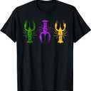 Mardi Gras Crawfish Jester hat Bead Tee New Orleans Gift T-Shirt 3XL