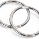 2.36 inch Metal O Rings,Stainless Steel Round Ring Buckles 5/16" Wire Diameter,metal rings for crafts,Solid Welded Loop(2, ID5/16*D2.36(60mm))