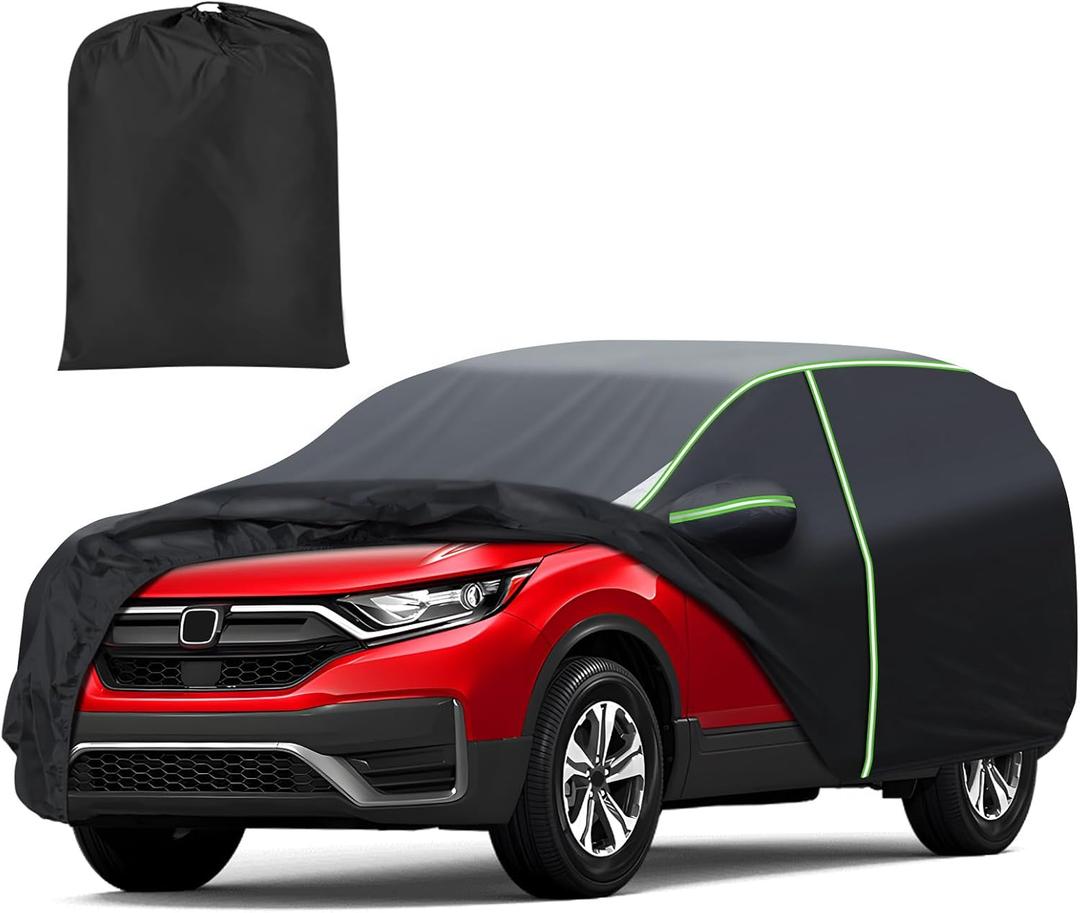 Mixsuper Liner Car Cover for Honda CR-V 2007-2016 & 2017-2026, 7 Layers Waterproof All Weather Full Car Cover with Driver Side Zipper Door & Reflective Strips