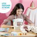 Mini Sewing Machine for Beginners, 122-Piece Portable Sewing Machine, Dual Speed Small Sewing Machine, Adults and Kids Sewing Machine, Travel Beginner Sewing Machines with Sewing Kit and Book, Blue