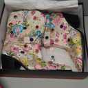 Western Cowboy Boots For Women Flower Embroidered Rhinestone Mid Calf Pointed Toe Chunky Heel Cowgirl Boots (10, White)