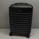 LIGHT FLIGHT Expandable Carry On Luggage 22x14x9 Airline Approved with Double Spinner Wheels, 20 Inch Lightweight Hard Shell Rolling Suitcases with TSA Lock, Black