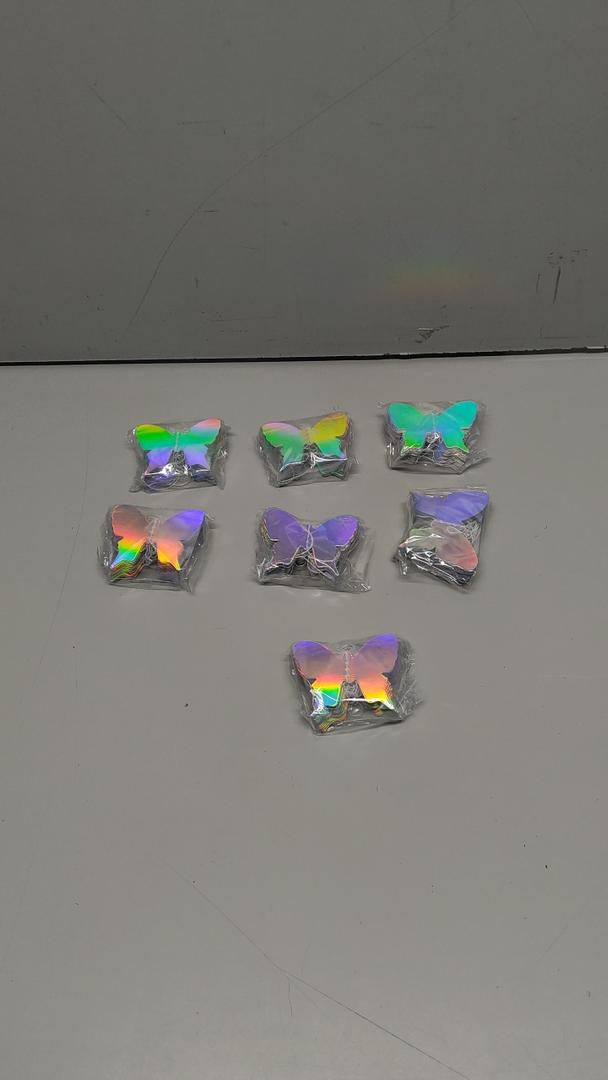 70 Pieces Window Clings for Birds - Anti-Collision Window Decals - Prismatic Non Adhesive Vinyl Rainbow Glass Stickers to Save Birds from Glass Strikes, JD-HUDIE-57