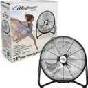 PAMI 18 Inch High-Velocity Floor Fan, With 3 Speed Levels & Carry Handle- Powerful Air Flow, Metal Industrial Fan With Adjustable Head- Heavy-Duty Electric Box Fan For Bedroom Home Office