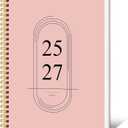 TREES Monthly Planner 2026-2027, 18 Months Planner Calendar 2026-2027, January 2026 - June 2027, 8.8"  11.4", Simple Calendar Planner Notebook with Monthly Goals for School Office Home Planning (Pink)