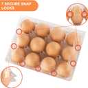 180 Pack Clear Plastic Egg Cartons, Reusable Stackable Egg Containers for Farm, Market & Fridge Storage, 3×4 Grid