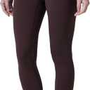 Colorfulkoala Dreamlux No Front Seam Leggings for Women 25"/28" Inseam, Seamless High Waisted Buttery Soft Yoga Pants (Large, Espresso)