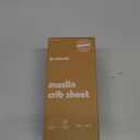 Muslin Crib Sheets - Organic Turkish Cotton, Ultra Soft & Breathable -Fitted Crib Sheets for Boys & Girls, GOTS & Oeko-TEX Certified, 52x28, Cotton Latte & Neutral Rose