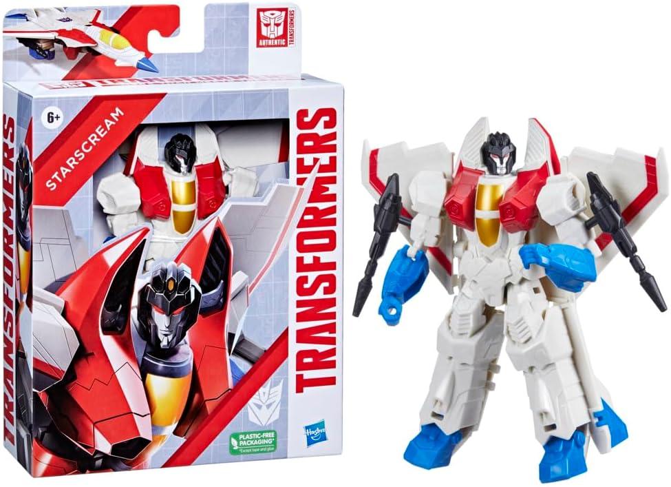 Transformers Generations Toys Authentics Starscream Action Figure (7), Red