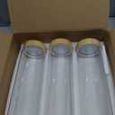 Glass Canisters With Airtight Bamboo Lids - 3 Pack 80oz Cereal Containers, Cookie Jars, Pasta Storage - Screw On Kitchen Jars