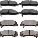 cciyu D1159 D1172 Front Rear Ceramic Brake Pads Kits 8pcs fit For 2006-2011 For Buick Lucerne, 2006-2011 For Cadillac DTS