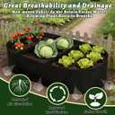 Thick 47x24x12 Inch Oval Fabric Raised Garden Bed Liner, Extra Strong Planter Liner for Wooden Metal Frames, Heavy Duty Aeration Cloth Grow Bag for Vegetables, Outdoor Patio Use