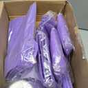 Funnymoom 452 Pcs Purple and Silver Birthday Party Decorations Include Glitter Purple Paper Plates and Napkins Cups Tablecloth Cutlery Straws Disposable Tableware Set for Women Birthday Supplies