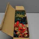 Tngan Solar Christmas Tree Pathway Lights Outdoor, Set of 4 Solar Christmas Tree, 80 Outdoor LEDs Xmas Pathway Lights, Garden Decor DIY Xmas Tree Gift (Multicolor)