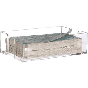 Cq acrylic Guest Towel Napkin Holder,9"x 5.5" Clear Dinner Napkins Holder, Hand Towels Holder for bathroom, Guest Towels Storage Tray for Bathroom, Kitchen, Parties, Weddings, Events,Hotel Restaurant