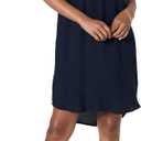 Amazon Essentials Women's Sleeveless Woven Shift Dress (Medium, Navy)