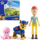 Paw Patrol, Chase & Captain Turbot Figure Pack with Baby Octopus Toy Figure, Kids Toys for Boys and Girls Ages 3 and Up
