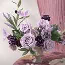 Ling's moment Flowers 25pcs Fake Gardenia Lilac & Purple Flowers Artificial Flowers with Stem, Fake Flower for DIY Wedding Decorations Centerpieces Bouquets Boutonnieres